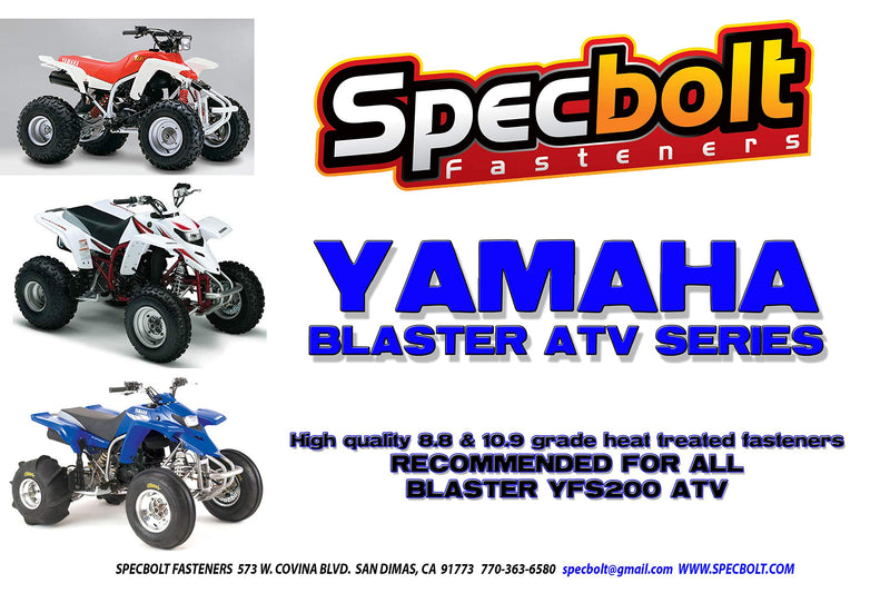 120pc Bolt Kit: fits Blaster YFS200 Model Series ATV for Maintenance & Restoration OEM Spec Fasteners ATV Quad YFS200