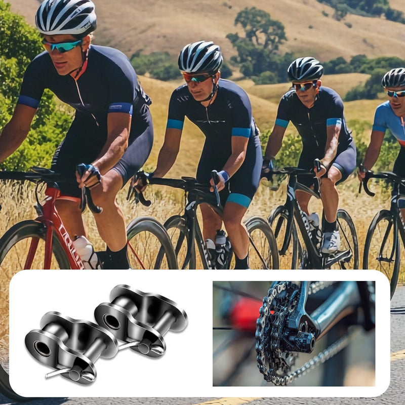 [Australia - AusPower] - 8 Pcs 420 Chain Roller Chain Offset Link 420 Chain Master Link, Half Link, Crank Link 
