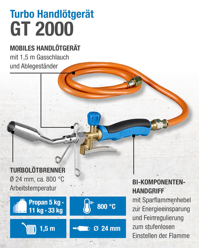 CFH Turbo Hand Soldering Device GT 2000, 52060c Single