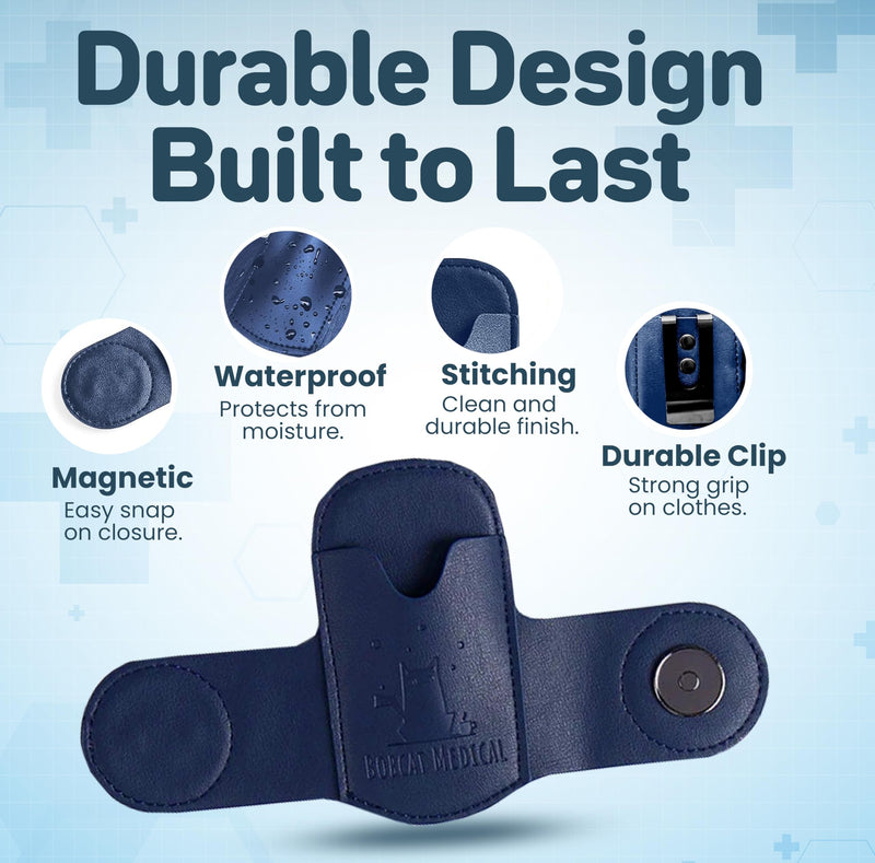 Magnetic Stethoscope Holster for 3M Littmann Stethoscope, MDF, & More. Stethoscope Holder Hip Clip Great for RN, MD, EMT, & Medical Student. (Navy Blue) Magnetic Navy Blue