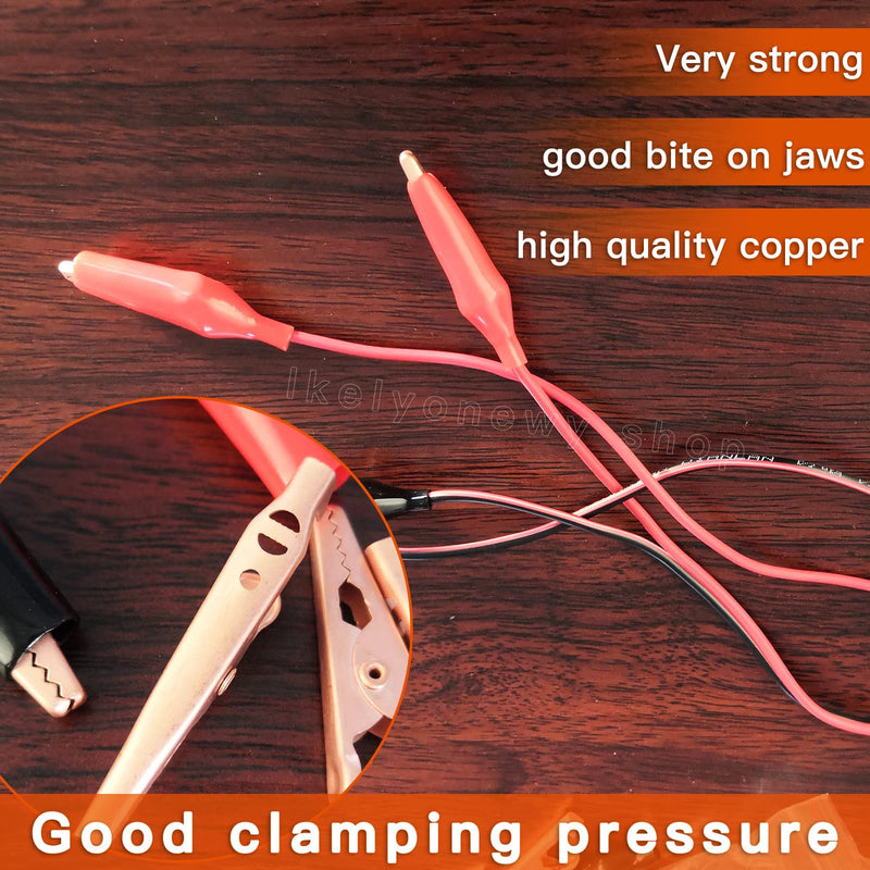 [Australia - AusPower] - Copper Alligator Electric Clips Soft Insulated Cover Electrical Test Gator Clip Assortment Crocodile Alligator Jumper Electric Test Clips lkelyonewy® (Black * 8 Red * 8) 