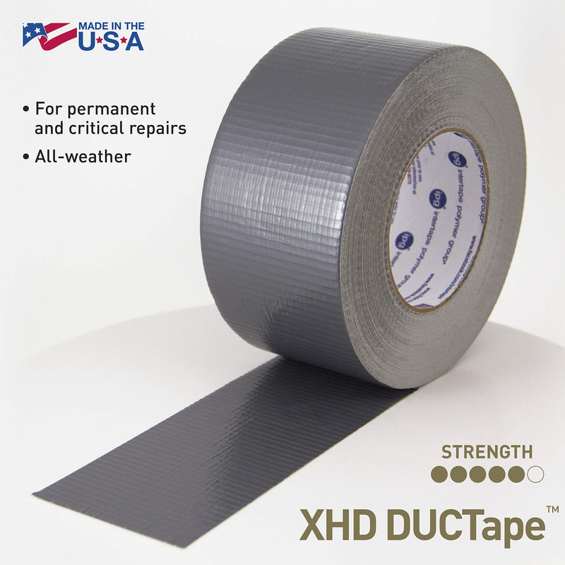 IPG XHD DUCTape, Extra Heavy Duty Duct Tape, 1.88" x 60 yd, Silver (Single Roll) Single Roll