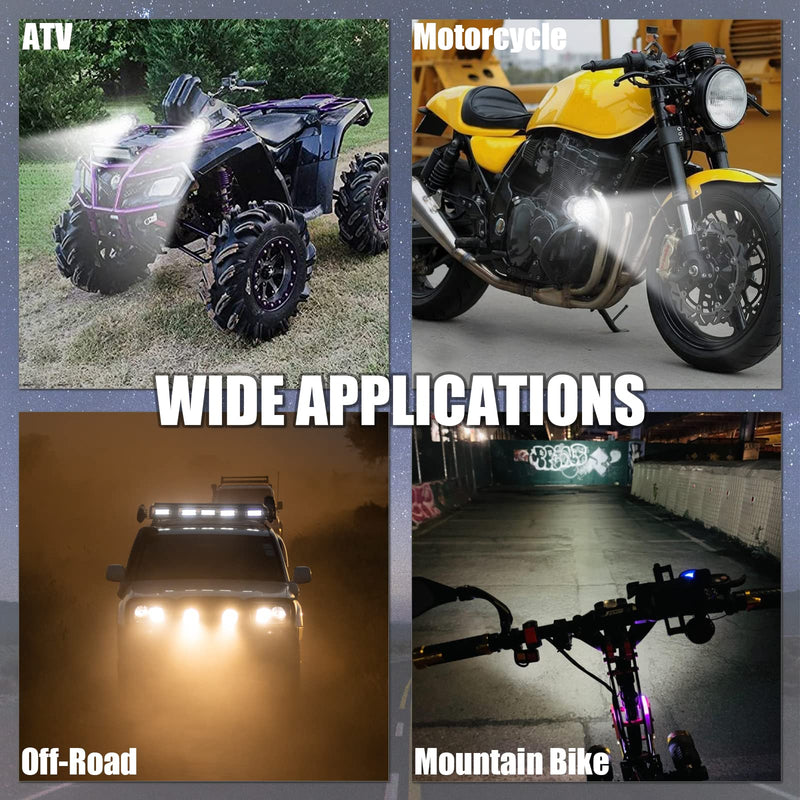 [Australia - AusPower] - Motorcycle Driving Lights 12-60V 40W 3600LM LED Fog Lights + Digital Lab Scale 5000g x 0.1g LCD Display Analytical Balance Jewelry Scale 