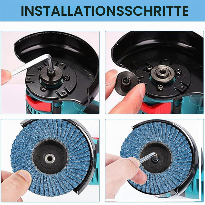 Pack of 12 76 mm Flap Discs, Fine Surface Flap Disc, 60 Grain Angle Grinder, Polishing Mop, Sanding Discs, Flap Disc for Metal, Wood, Steel 60 grit 12 pieces 76 mm