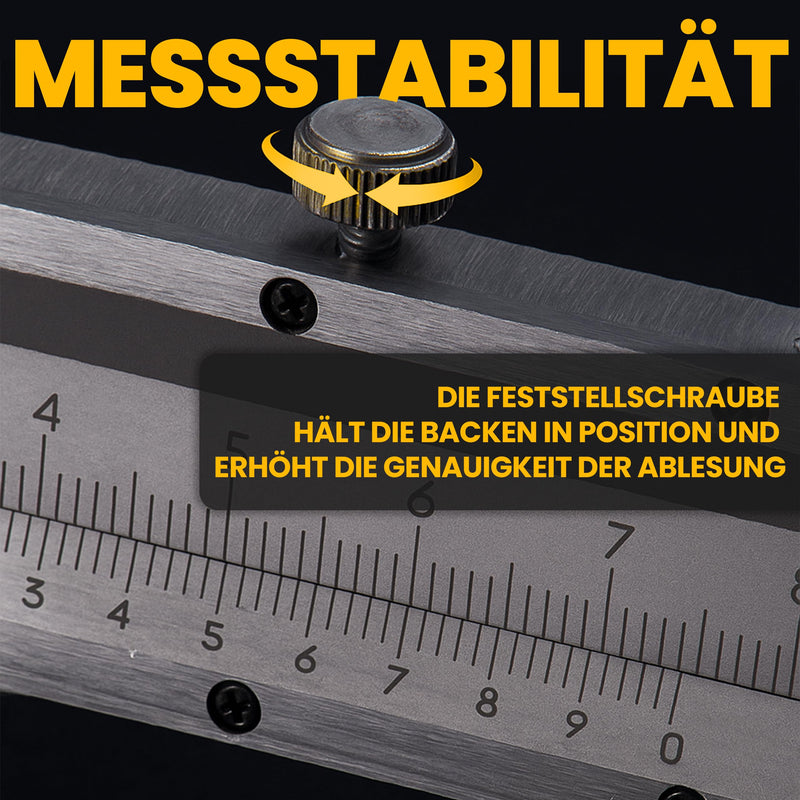 Retoo Vernier Calliper 150 mm Analogue Stainless Steel Locking Screw | 0.02 mm accuracy, for household and industrial use for versatile measurements