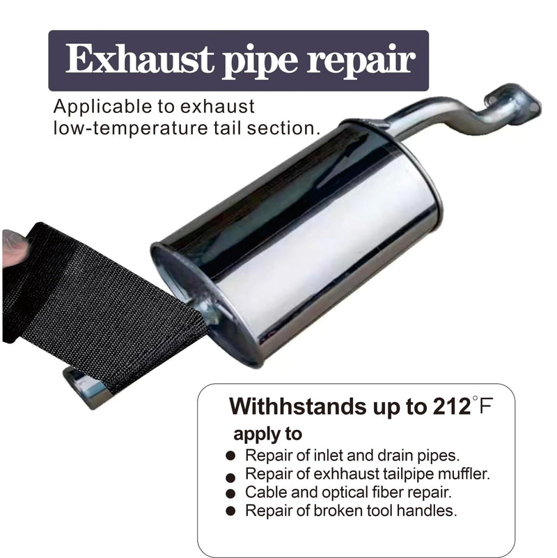 Fiberglass Repair Kit Automotive Exhaust Pipe Repair Wrap 4" X 15ft (1 Roll)