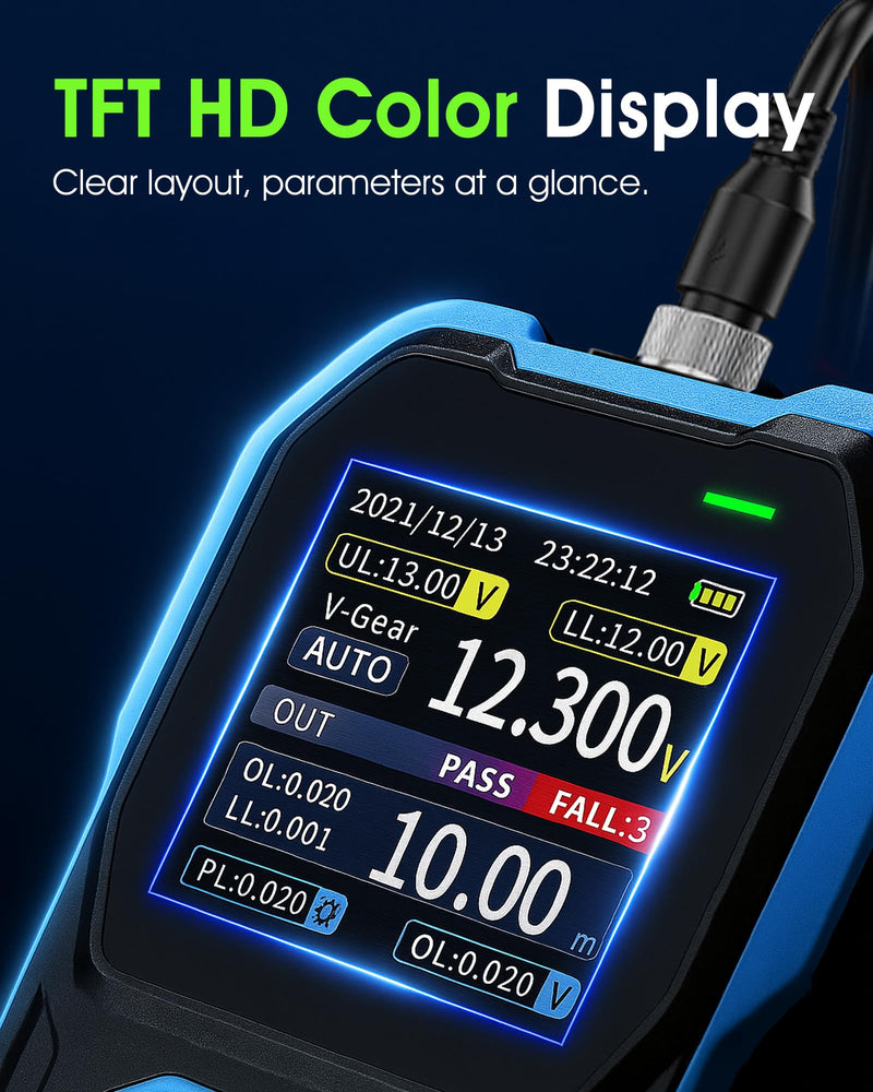 HRM-10 Battery Internal Resistance Tester, 4-Wire Car Battery Analyzer & Voltmeter, 0-100V 0-200Ω, with Sorting Mode, Auto/Manual Range for Car, Li-ion, Lead Acid