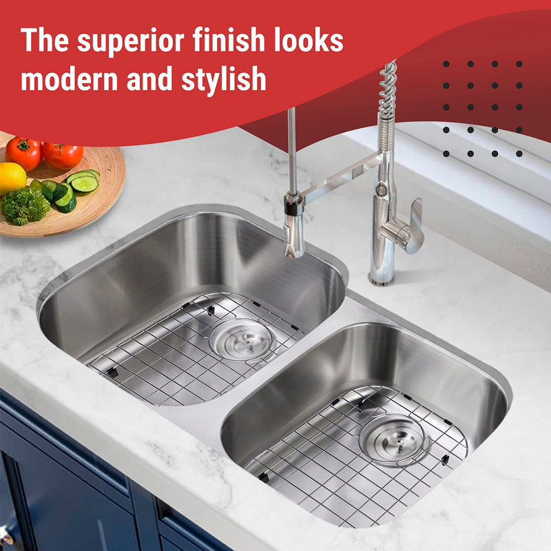 Sink Protectors for Kitchen Sink, Stainless Steel Protective Grid 11.26 x 14.5 Inch, Sink Rack for Bottom of Sink Stainless-steel