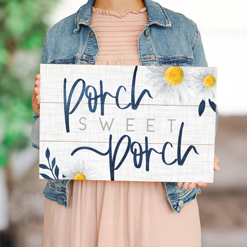 Simply Said, INC Rustic Pallets Porch Sign, Porch Sweet Porch, 16 x 10.5 inch Wood Decor Porch Sign, Made in USA, RUS1413