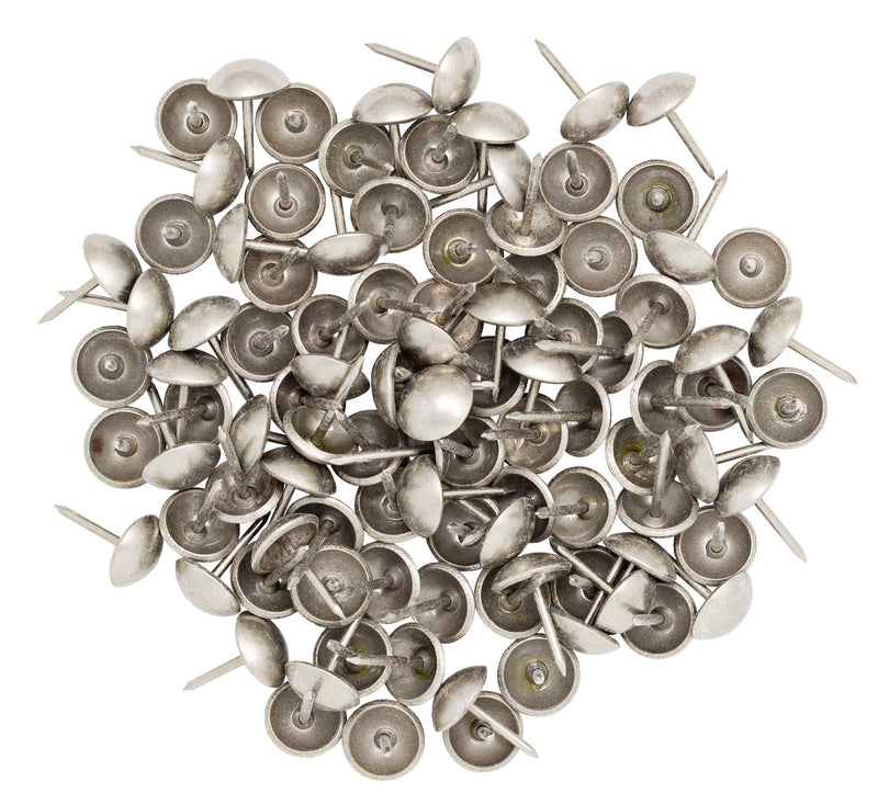 [Australia - AusPower] - Premium Upholstery Tacks, Nailhead Decorative Trim for Furniture, 5/8" Diameter, 100 Nails (Pewter Nickel) Pewter Nickel 