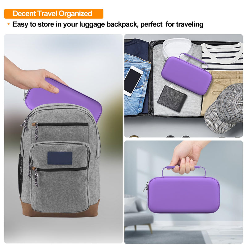 [Australia - AusPower] - Carrying Case for Portable Handheld Inhaler Nebulizer Machine for Adults and Kids, Asthma Inhaler Travel Case, Handheld Mesh Atomizer Machine Holder, Inhaler spacer Bag, Purple 