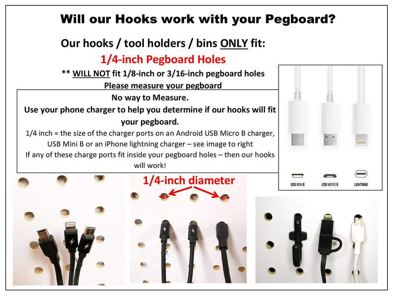 [Australia - AusPower] - JSP Manufacturing Peg Board Non-Locking Plastic J Hook Style Hooks | Garage Tool Storage Craft Hooks Pegboard Asscessories (50, White) 50 