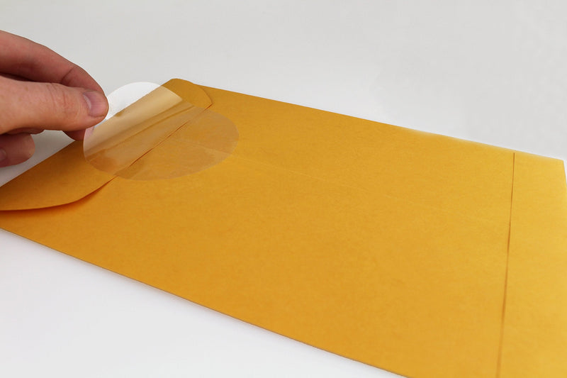 ChromaLabel 3 Inch Clear Round Wafer Seals, 250 Labels per Roll