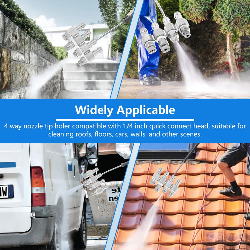 [Australia - AusPower] - 4 Way Rod Nozzle suitable for 4 GPM Rod Pressure Washer Nozzle 4gpm nozzle 