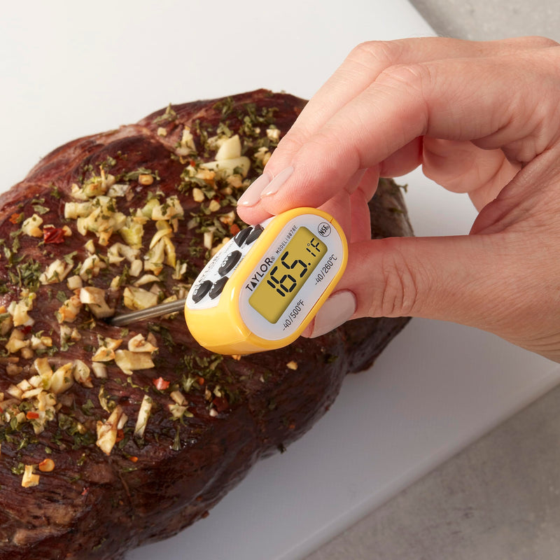 [Australia - AusPower] - Taylor Compact Waterproof Digital Thermometer, 4.5 Inch Stem, Yellow 
