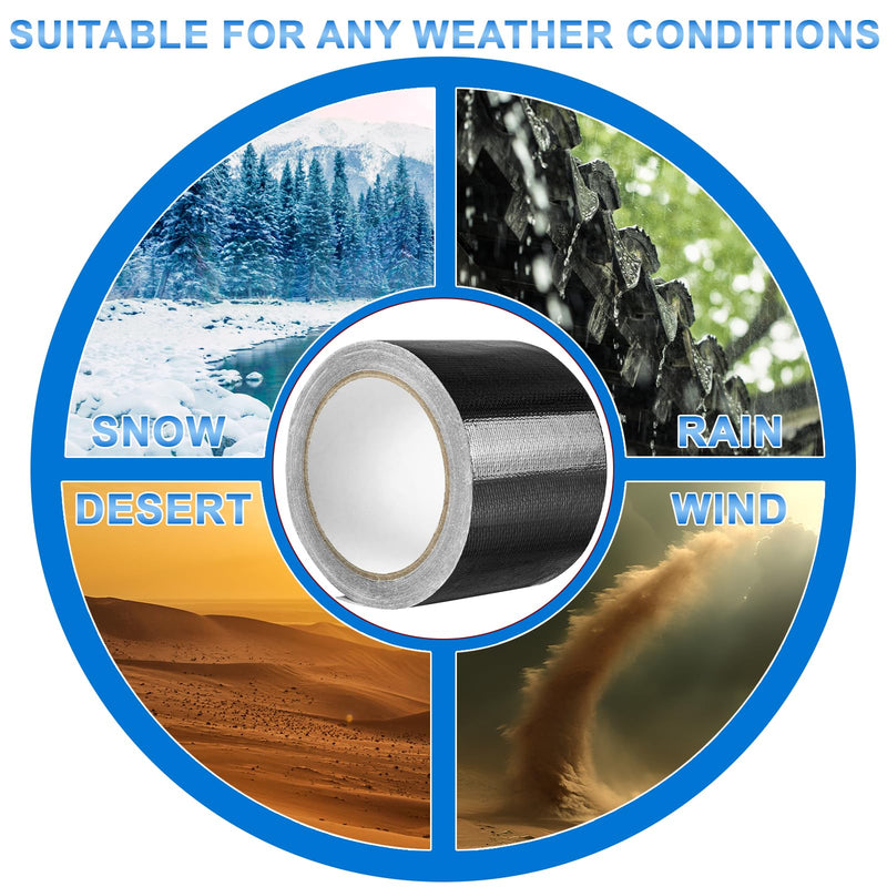 RV Awning Repair Tape for Tarp, 3.15" x 32.8FT Waterproof Outdoor Repair Tape for Canvas, Tent, Umbrella, Sail Tape, Tear Repair Patch Kit, Heavy Duty, Anti-UV, Black