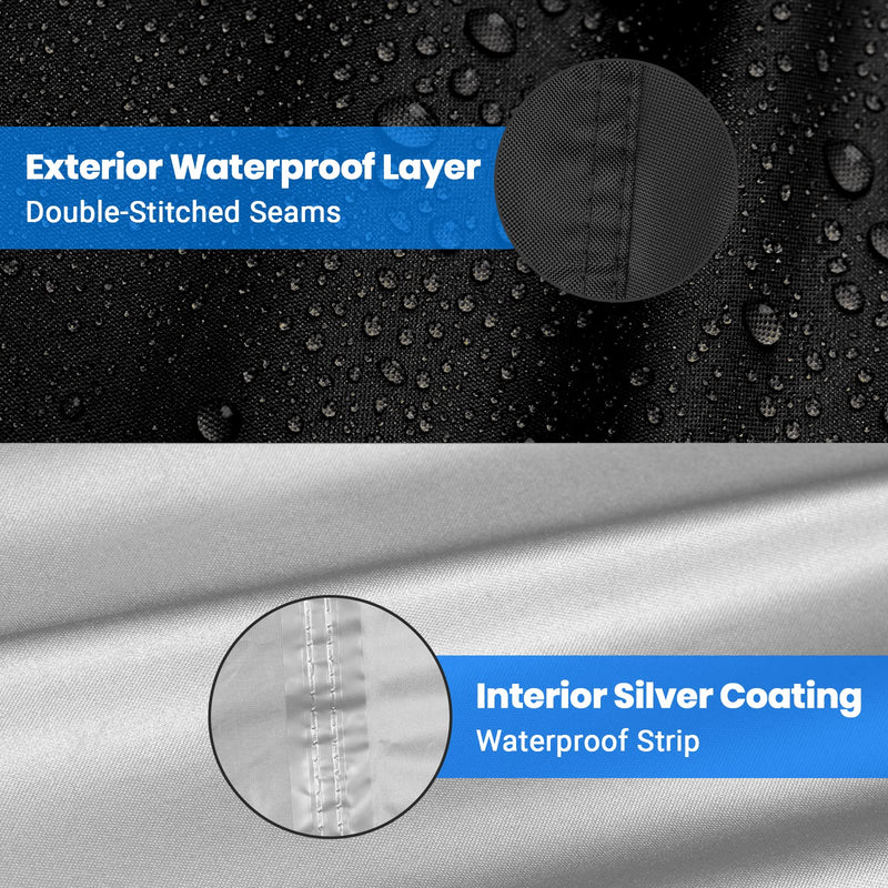 [Australia - AusPower] - Favoto Bike Cover Waterproof Outdoor Bicycle Cover for 2-3 Bikes UV Snow Wind Proof with Anti-Theft Lock Hole Reflective Straps Storage Bag for Mountain Road Electric City Bike 79x41.3x44 Inch Black 