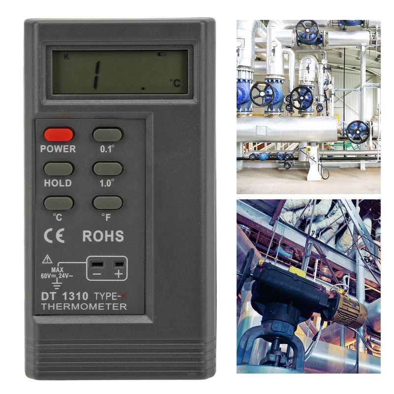 [Australia - AusPower] - ‑1310 Digital Thermocouple Temperature Thermometer Portable Digital K Type Thermoemter The Off/℃/℉ Switch ‑200℃‑1370℃ / ‑328°F‑2498 °F 