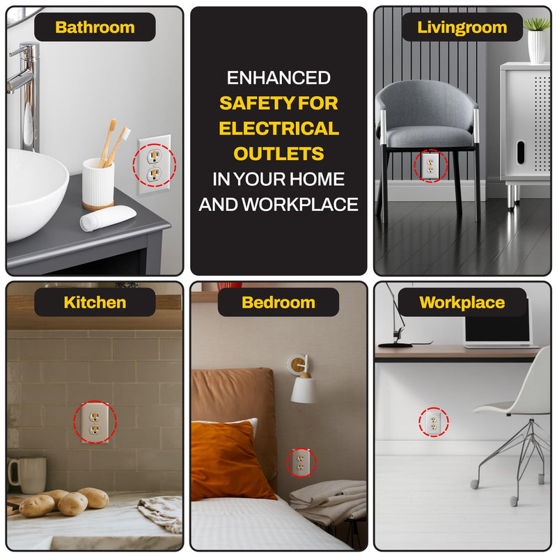 [Made in Korea] Home Safety Bundle – Outlet Fire Prevention Stickers + Ultra-Thin Bathtub Non-Slip Stickers