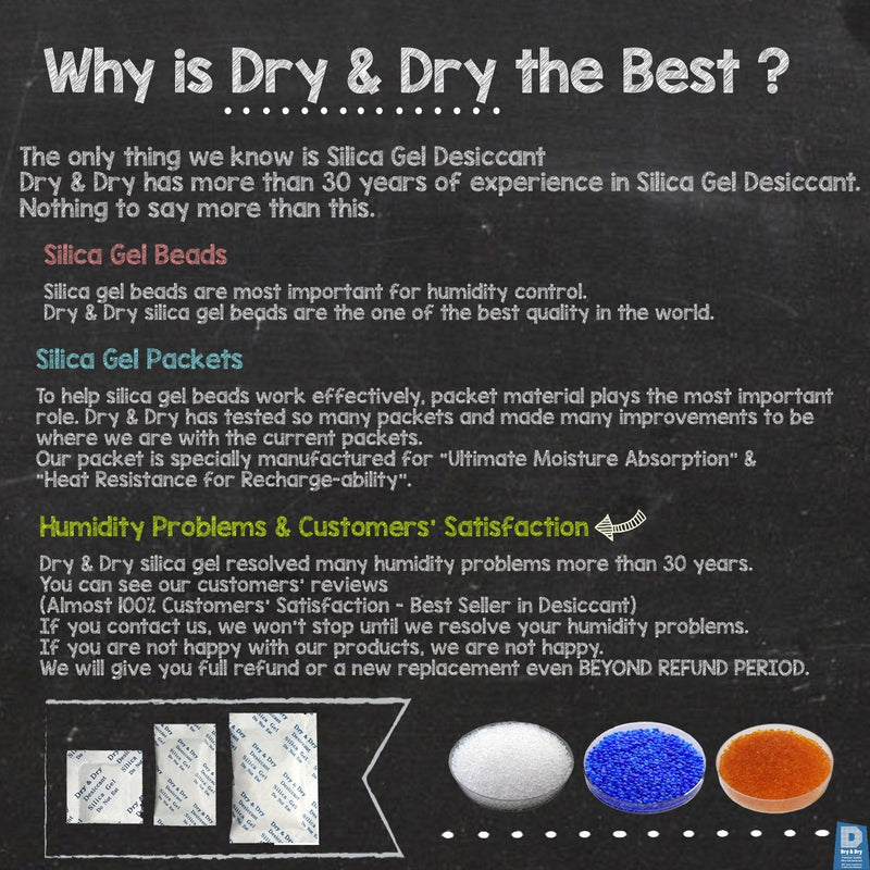 Dry & Dry 0.5(Half) Gram [1000 Packets] Silica Gel Packets Desiccants Silica Gel Packs - Rechargeable Moisture Absorbers for Food Storage, Electronics, 3D Filament & Safes 1000 Pack