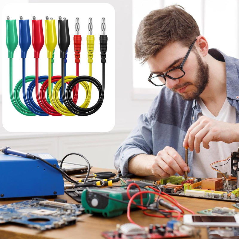 [Australia - AusPower] - 33PCS Back Probe Kit, Banana Plug to Copper Alligator Clip Test Leads Set with Wire Piercing Probes, 4mm Banana Plug Adapter for Automotive Diagnostic, Car Repairing 