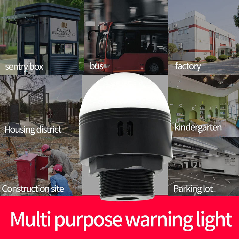 [Australia - AusPower] - 24V LED Industrial Warning Lights, 3 Colors 1 Layer, Column Signal Tower Indicator Lamp Beacon, Continuous Light Waterproof Signal Light 24V, with Buzzer 