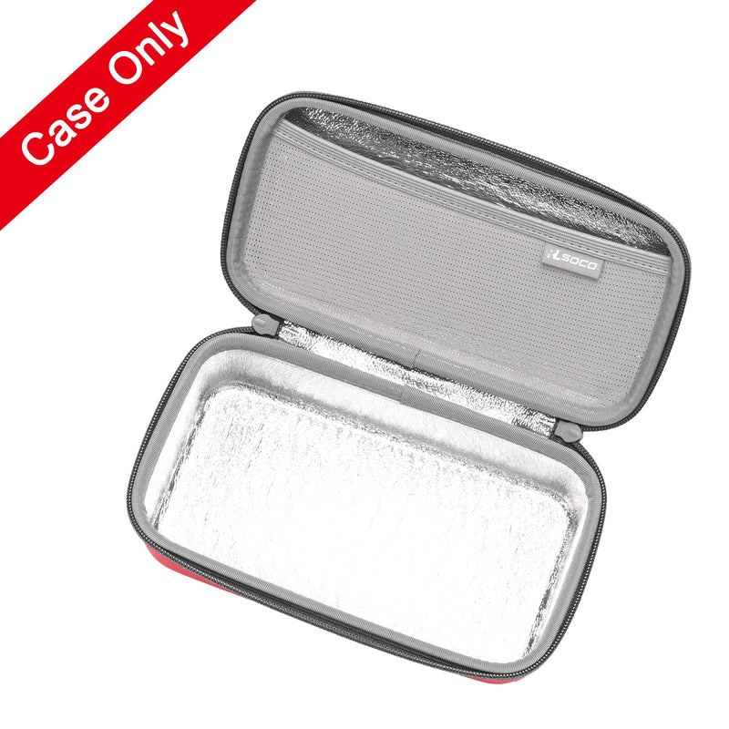 [Australia - AusPower] - RLSOCO Inhaler Spacer Travel Case for Bouldon Hand-held Nebulizer for Respiratory System and More (Case Only) Red 