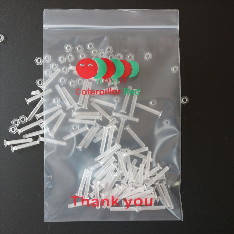 [Australia - AusPower] - 50 x Crosshead Countersunk Screws Nuts and bolts, Transparent Clear Plastic Acrylic, M3 x 20mm - Acrylic Plastic Screws, (3/32 x 25/32 in) 
