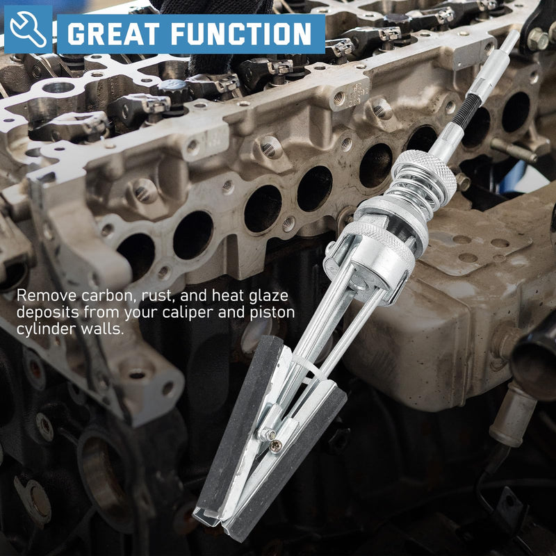 [Australia - AusPower] - ATPEAM Engine Cylinder Hone Tool Adjustable Deglazer Set for Grinding Holes from 2" to 7" Diameter with Extra 3-Piece 3" Long Stones 220 Grit 