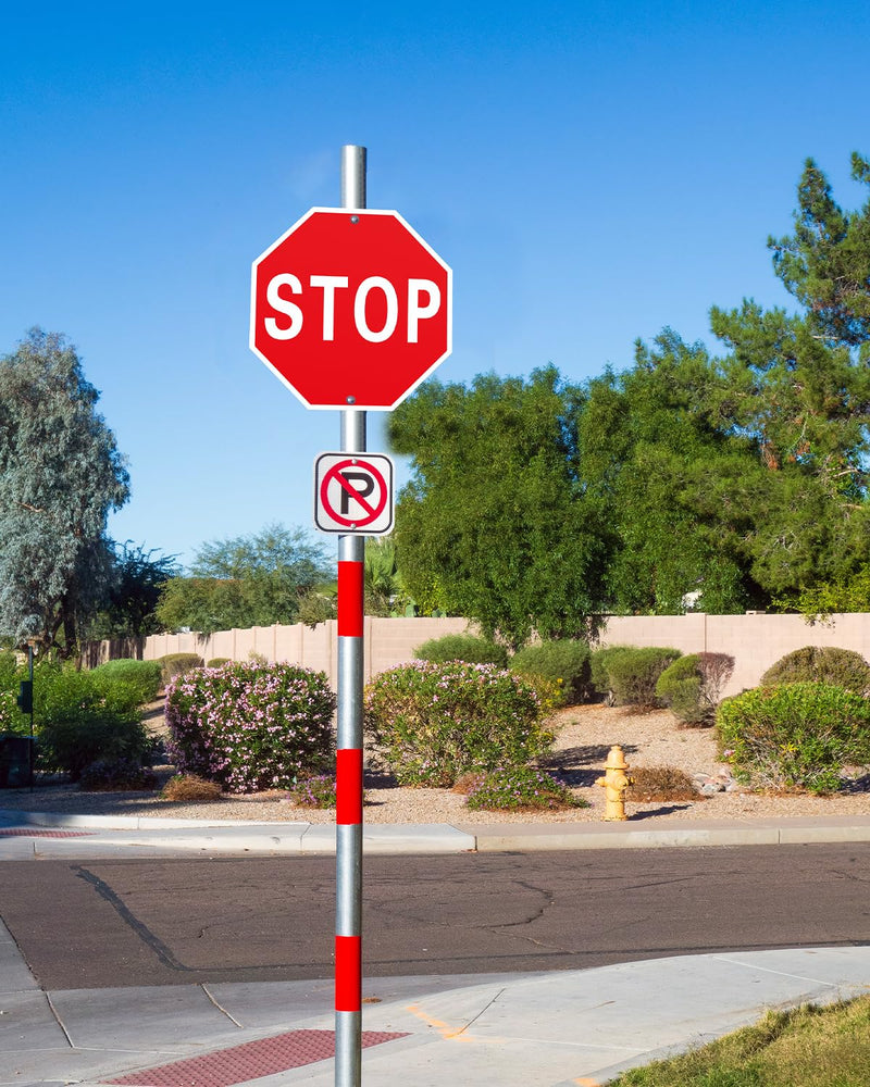 [Australia - AusPower] - Stop Signs, 12 x 12 Inches Rust-Free Aluminum, Street Slow Warning Reflective, Weather Resistant - Easy to Install 