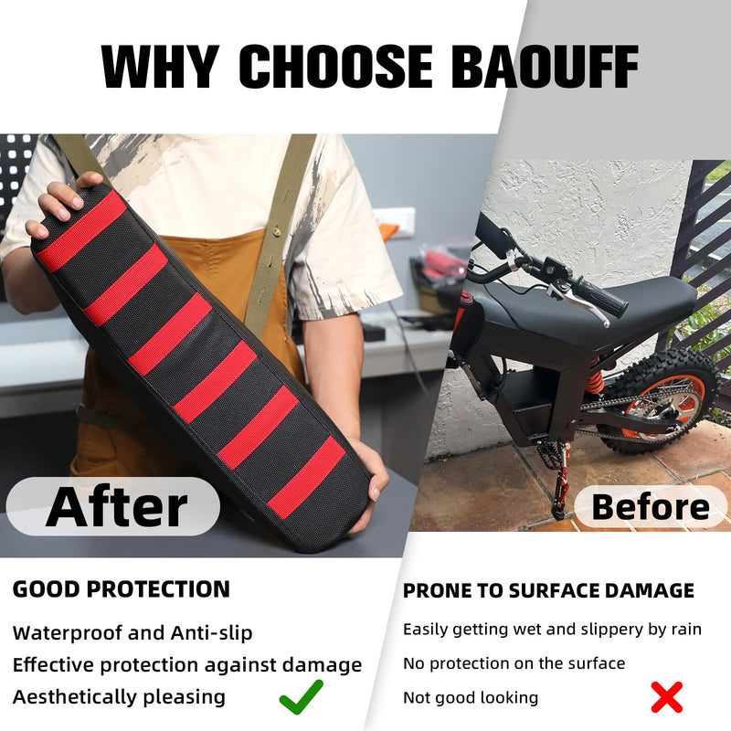 Seat Cover for Tutti,Waterproof Non-Slip Cushion Cover for Tuttio Electric Dirt Bike Soleil 01 and Ebike ICT-Black Black