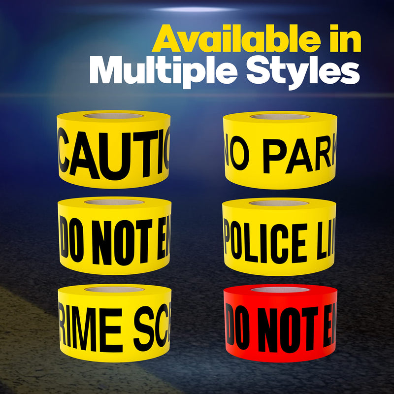 Danger Do Not Enter & Yellow Caution Do Not Enter Barricade Tape 3 inch X 1000 feet • 3 in. Wide for Maximum Readability • Tear Resistant Design