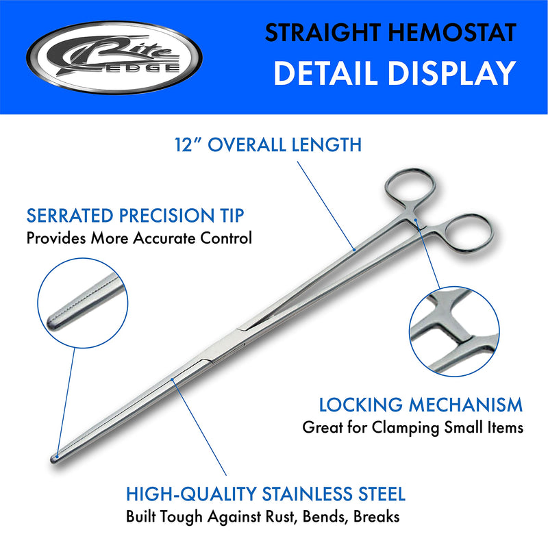 [Australia - AusPower] - Szco Supplies Straight Hemostats, 12-Inch 