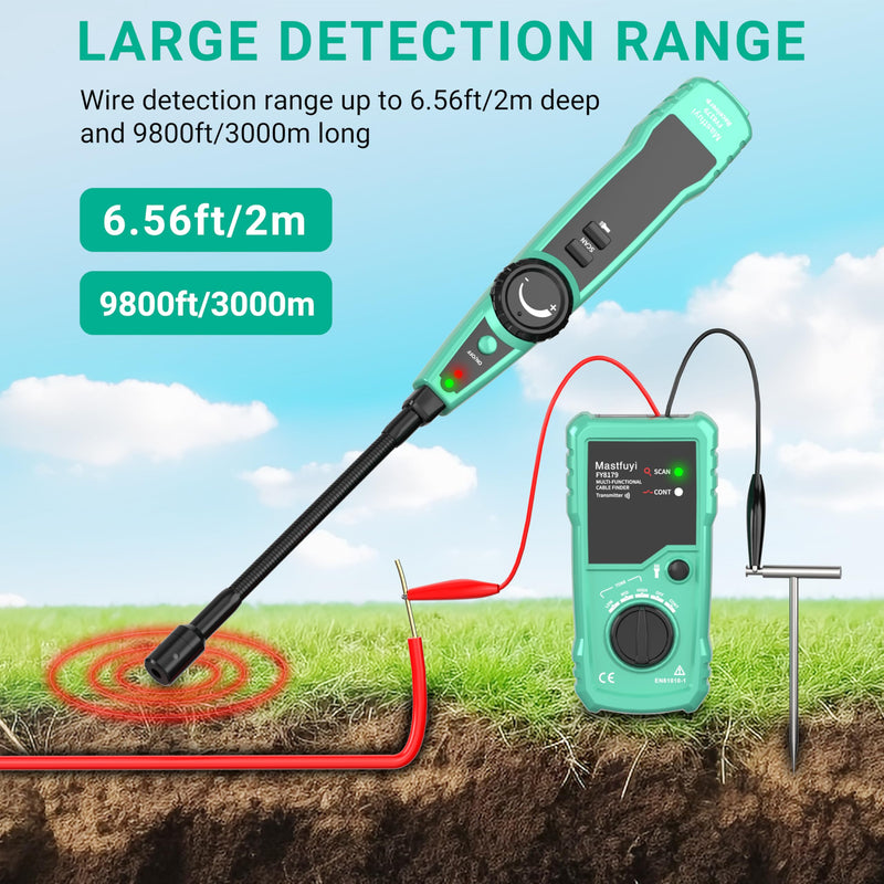 [Australia - AusPower] - Underground Cable Locator, Wire Locator Tracer Detector, Test Short Circuit Breaker of Wall and Underground Cables, Cable Tester for Dog Fence Cables Irrigation Control Wires Telephone Line 