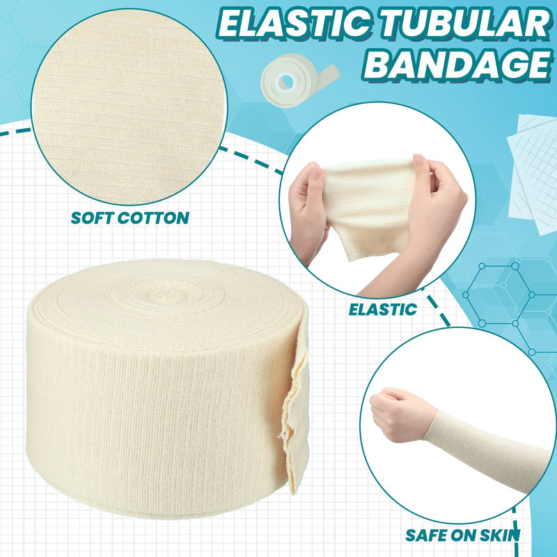 [Australia - AusPower] - Cotton Tubular Stockinette Gauze Roll Tubular Arm Stocking Elastic Leg Stockinette Tubing Compression Tube Sleeve Bandage for Cast Plaster Comfort Wear Sweat Absorbent (4 Inch x 11 Yard) 4 Inch x 11 Yard 