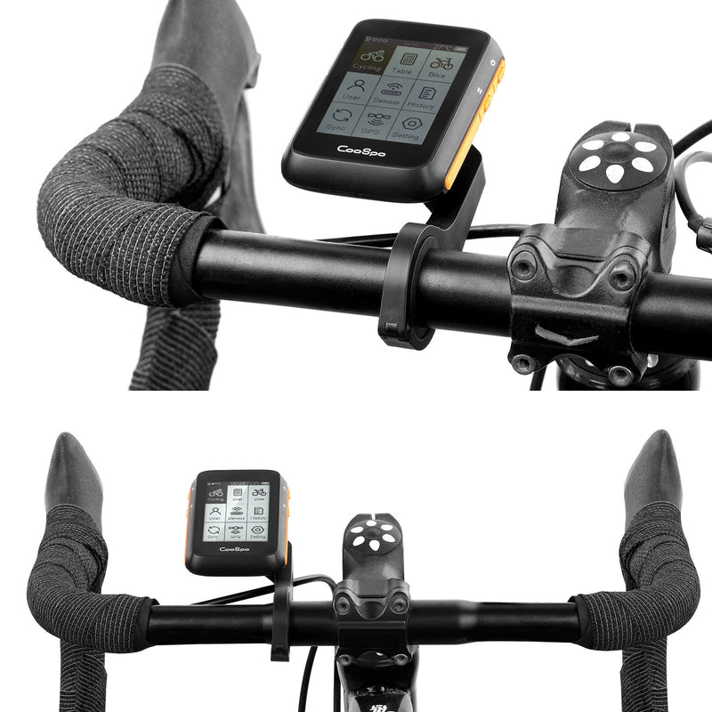 [Australia - AusPower] - CooSpo Bike Computer Mount, Out-Front Bike Computer Mount Compatible with Garmin,Wahoo,XOSS Bike Computer, Out Front Bracket Plastic Bike Computer Mount Adapter Base YCJ-BK 