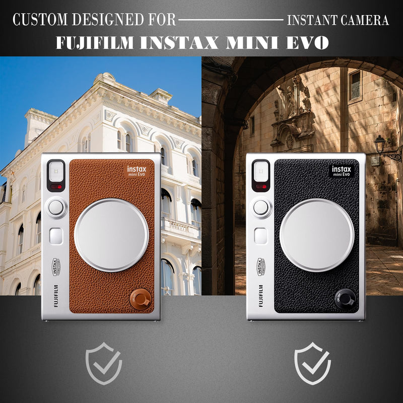 [Australia - AusPower] - Rieibi Lens Cap for Fujifilm Instax Mini Evo, Fuji Mini Accessories for Fuji Instax Mini Evo Lens Cover, Anti-Scratches Aluminum Mini Evo Lens Cap with Flocking Internal 