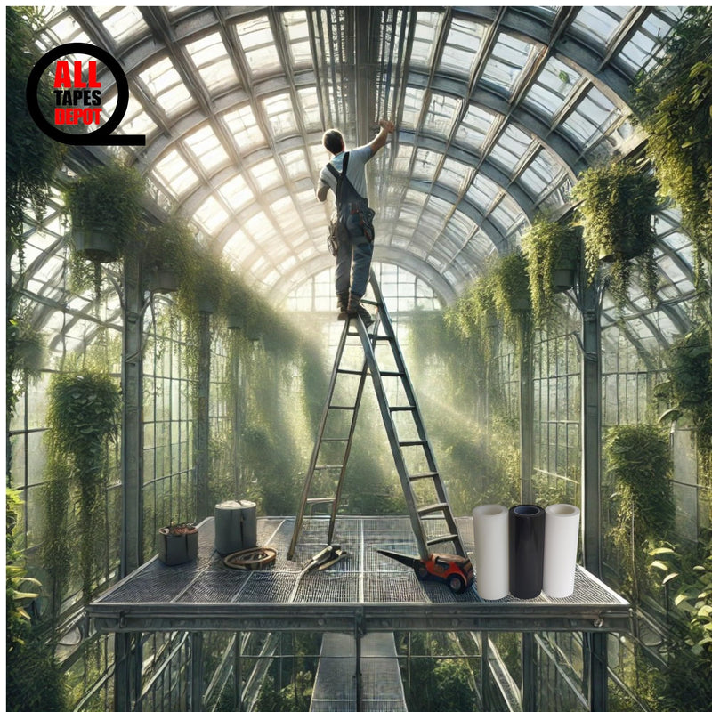 Greenhouse Repair Tape - 3 x 108', Clear Polyethylene Film for Long-Term UV Protection, Ideal for Greenhouses, Boats, and Campers. 3 inch x 108 ft. Pack of 1 ROLL