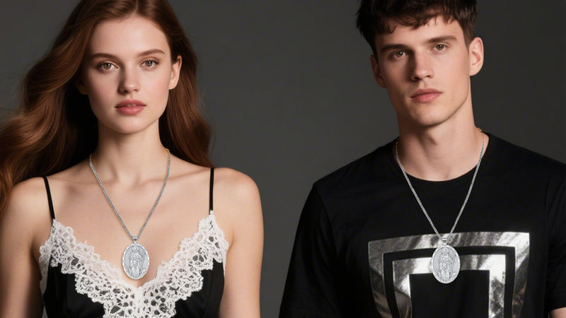 Symbolic Medallion Necklace Collection for Women Men Silver-Gerard