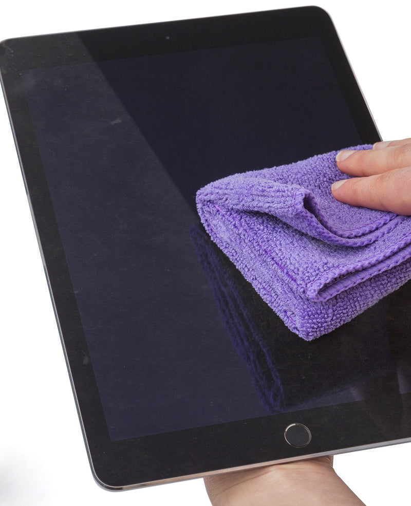 [Australia - AusPower] - Screen Mom Screen Cleaning Purple Microfiber Cloths (4-Pack) - Best for LED, LCD, TV, iPad, Tablets, Computer Monitor, Flatscreen 
