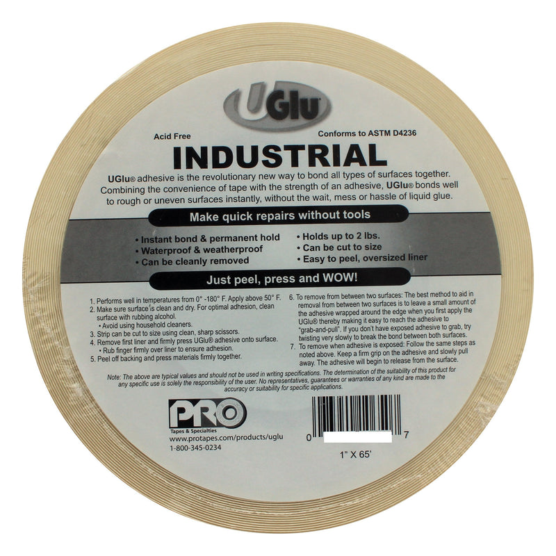 ProTapes 306UGLU1065 UGlu 20 Mil Roll 3" Core 1" Wide x 65' 20 mils x 1 inch x 65 feet