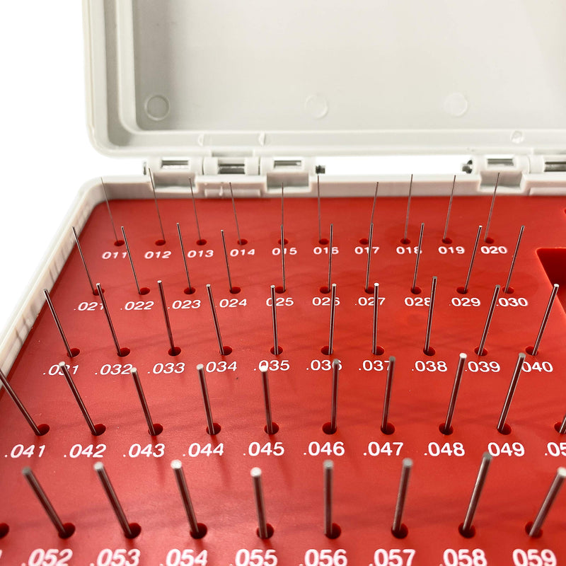 [Australia - AusPower] - TEXALAN(R) Plus Pin Gage Set with Storage Case Steel for Measuring Holes 50pcs 0.011"-0.060" M0 0.011"-0.060" (50pcs) 