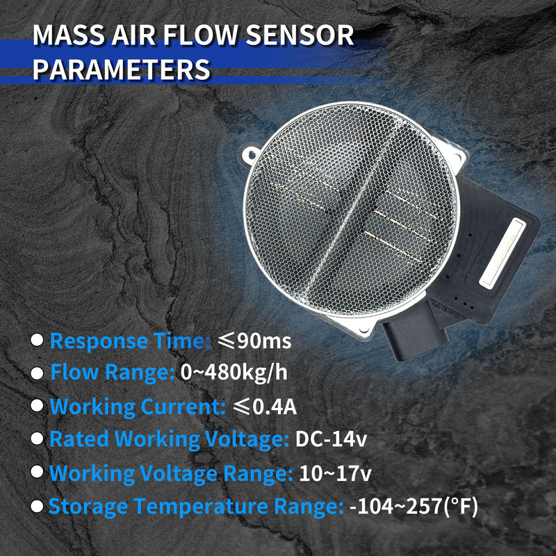 25318411 Mass Air Flow Sensor Fits for Chevrolet Silverado, GMC, Cadillac Rainier, Deville, 00-05 Eldorado Sierra, 05-06 Pontiac Tahoe, 99-07 Yukon, Suburban, Escalade OE# 86-8411, 25168491, AF10043