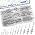 Seept 240-piece 304 stainless steel blind rivets with washers assortment kit in silver, 7 sizes