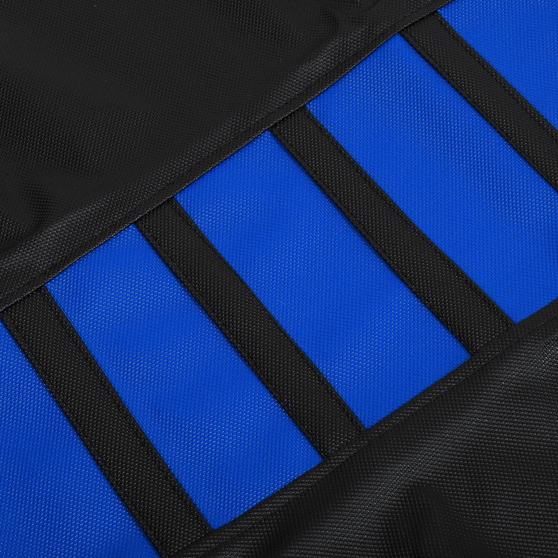 [Australia - AusPower] - X AUTOHAUX Universal Motorcycle Pit Dirt Bike Faux Leather Soft Seat Cover Anti Slip Seat Cushion Blue Black 