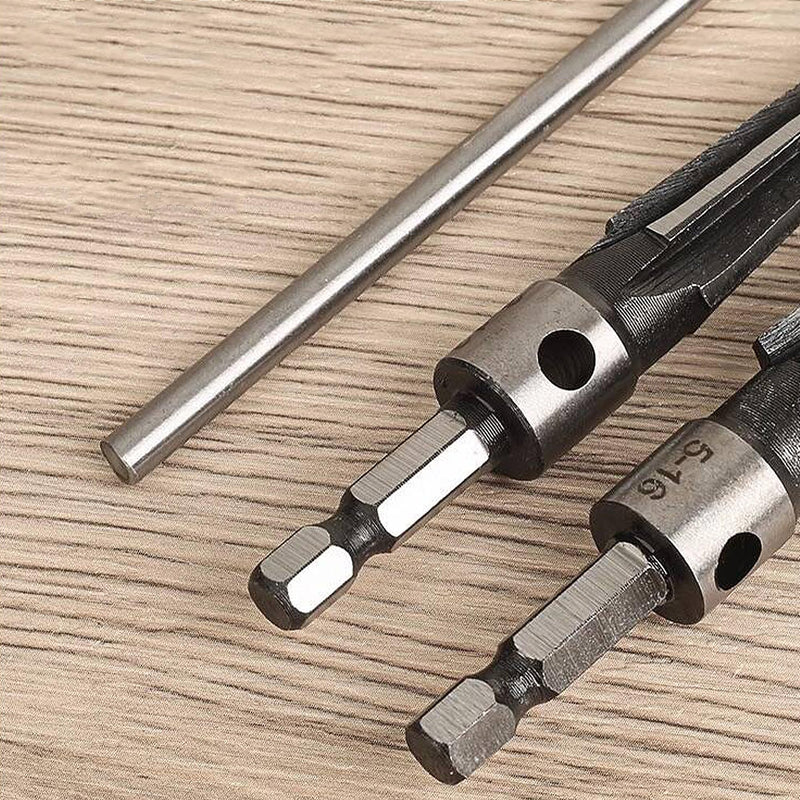 [Australia - AusPower] - 2 x Conical Reamer, Hand Reamer, Taper Reamer, for Chamfers and End Pins, for Drilling Hole 3-13 mm and 5-16 mm 