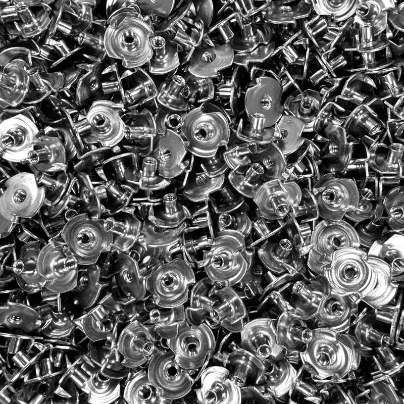 BCP Fasteners 25 Qty #8-32 x 1/4" Stainless Steel Three Prong Tee Nuts (BCP1019) (Pack of 2) #8-32 x 0.25 inches (Pack of 2)