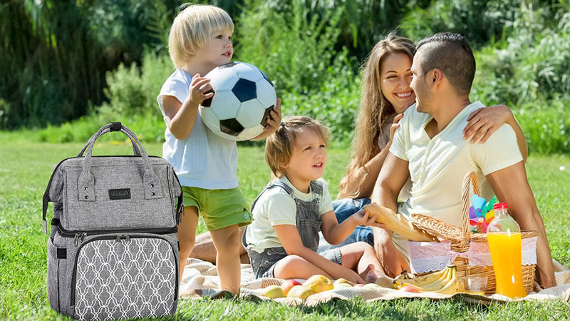 AmHoo Insulated Lunch Box Cooler Backpack Waterproof Leak-Proof Lunch Bag Tote for Men Women Hiking Beach Picnic Trip with Strongest YKK Zipper Black