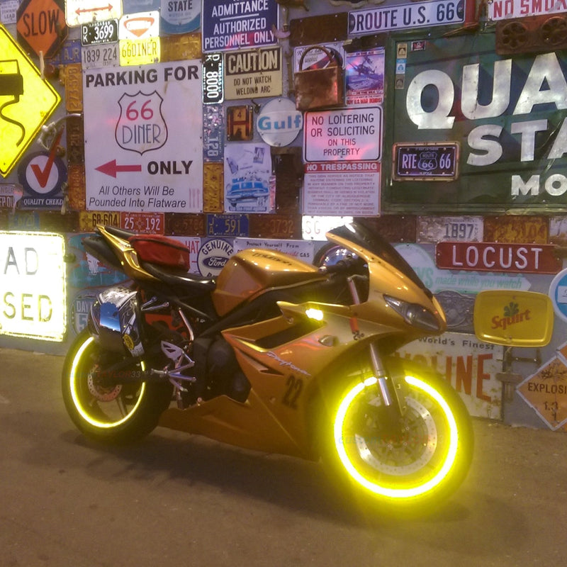 customTAYLOR33 (All Vehicles Yellow/Gold High Intensity Grade Reflective Copyrighted Safety Rim Tapes (Must Select Your Rim Size), 17" (Rim Size for Most SportsBikes) 17" (Rim Size for Most SportsBikes)