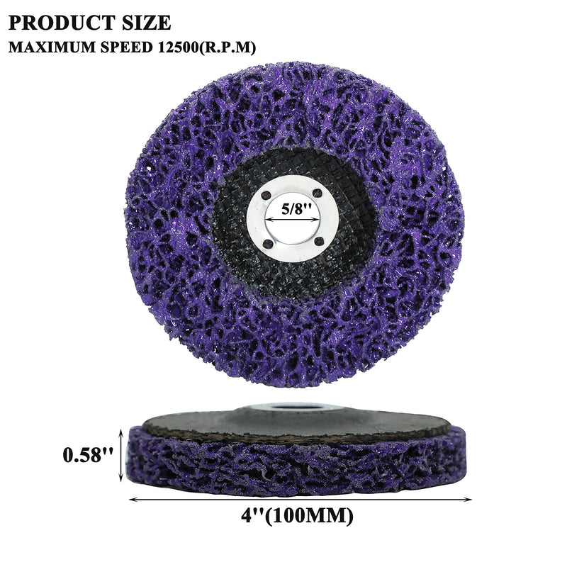 Rust Remover Wheel Remove Paint and Oxidation Poly Strip Wheel Disc Abrasive Angle Grinding Wheel (5Pack - 4" x 60#) 5Pack - 4" x 60#